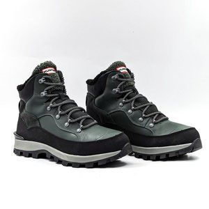 Hunter Men Explorer Leather Military Green Lace-up Combat Boots size 11